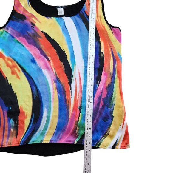 Cha Cha Vente Tank Top Women's Size 2X Colorful Sleeveless Blouse - Picture 7 of 11